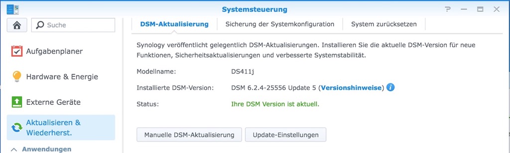 DSM-Ausgangsversion 6.2.4